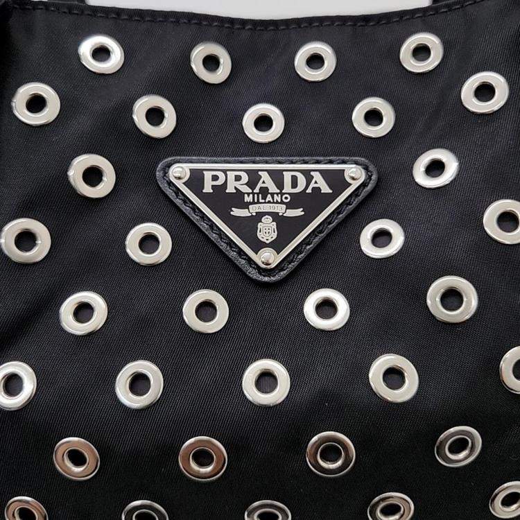 Pre Owned Prada Black Leather Shoulder Bag