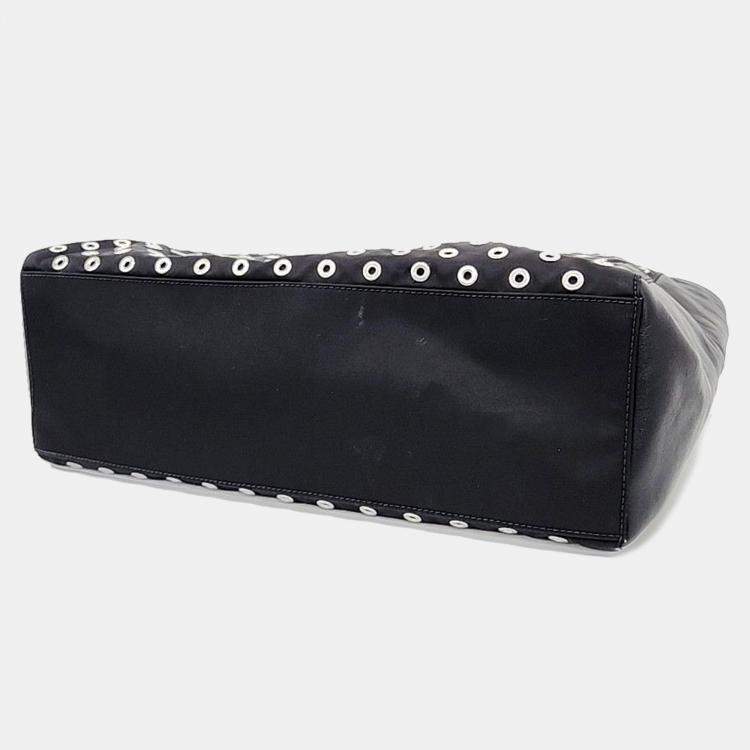 Pre Owned Prada Black Leather Shoulder Bag