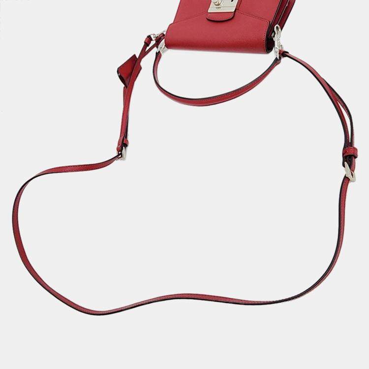 Pre Owned Prada Saffiano Lux Mini Cross Bag (BN2662)