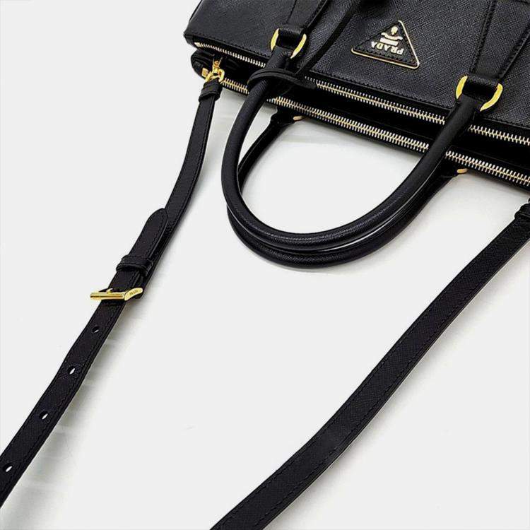 Pre Owned Prada Saffiano tote and shoulder bag