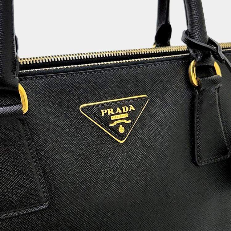 Pre Owned Prada Saffiano tote and shoulder bag