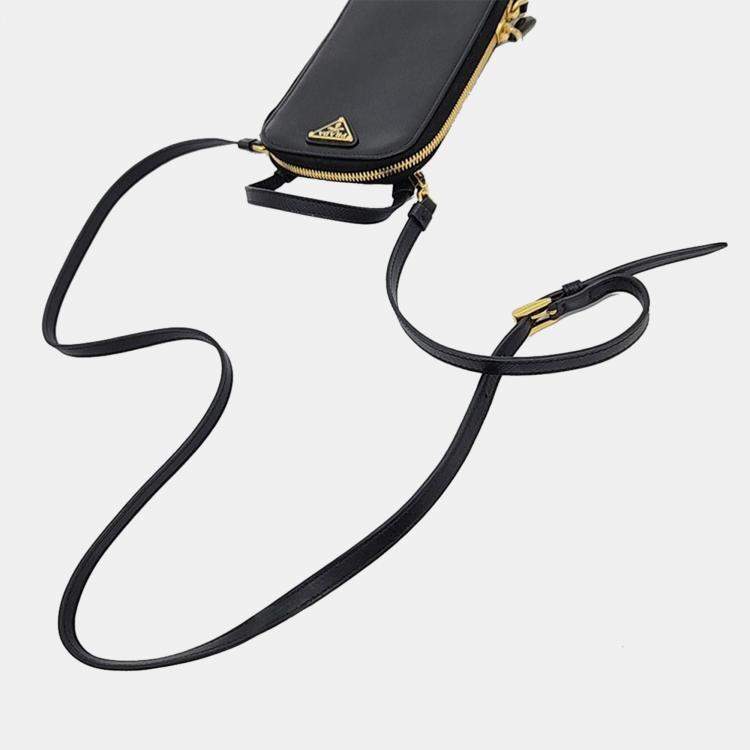Pre Owned Prada Saffiano phone case and cross bag