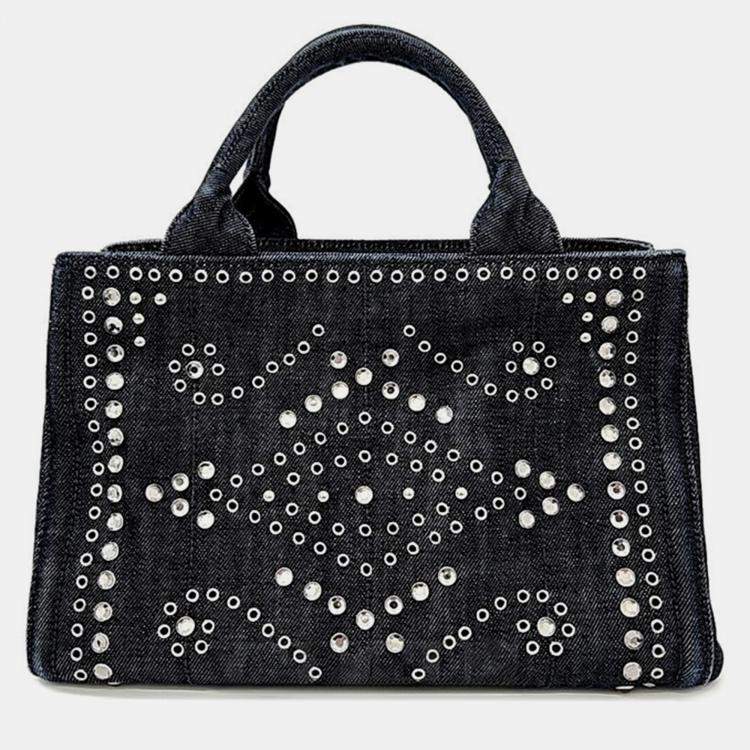 Prada Pre-Owned Etiquette Denim Handbag - Farfetch