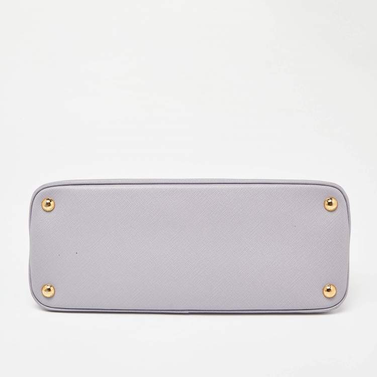 Pre Owned Prada Lavender Saffiano Lux Leather Medium Promenade Satchel