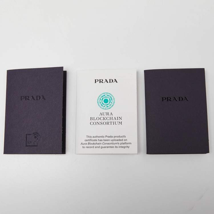 Pre Owned Prada Brown Leather Mini Vanity Top Handle Bag 
