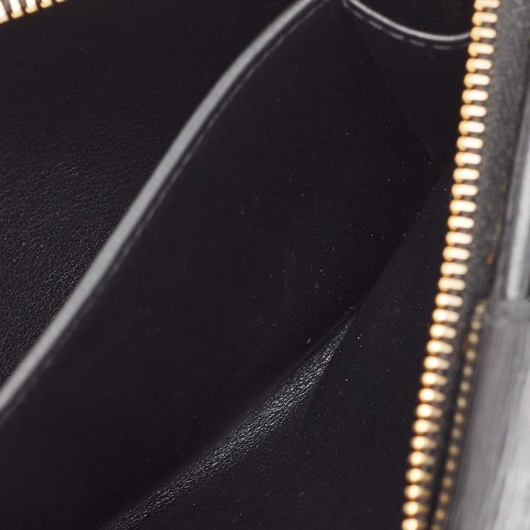 Pre Owned Prada Black Vitello Move Leather French Compact Wallet