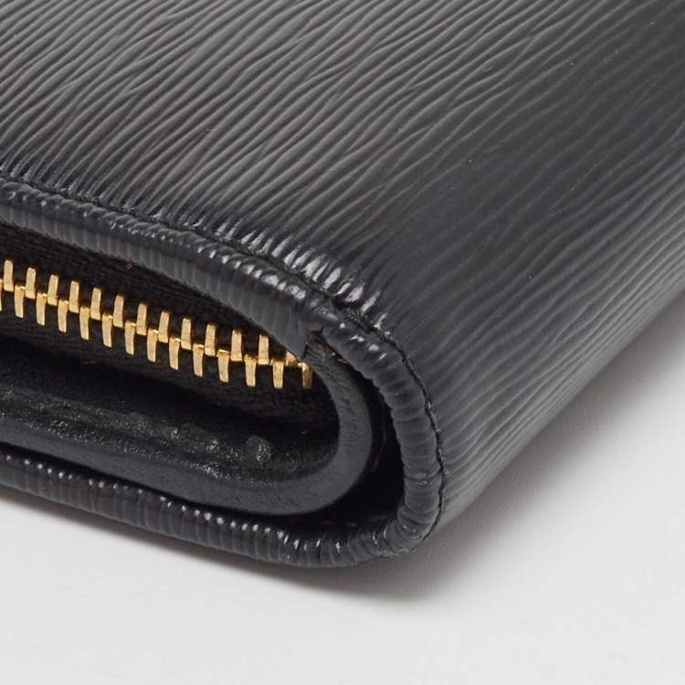Pre Owned Prada Black Vitello Move Leather French Compact Wallet