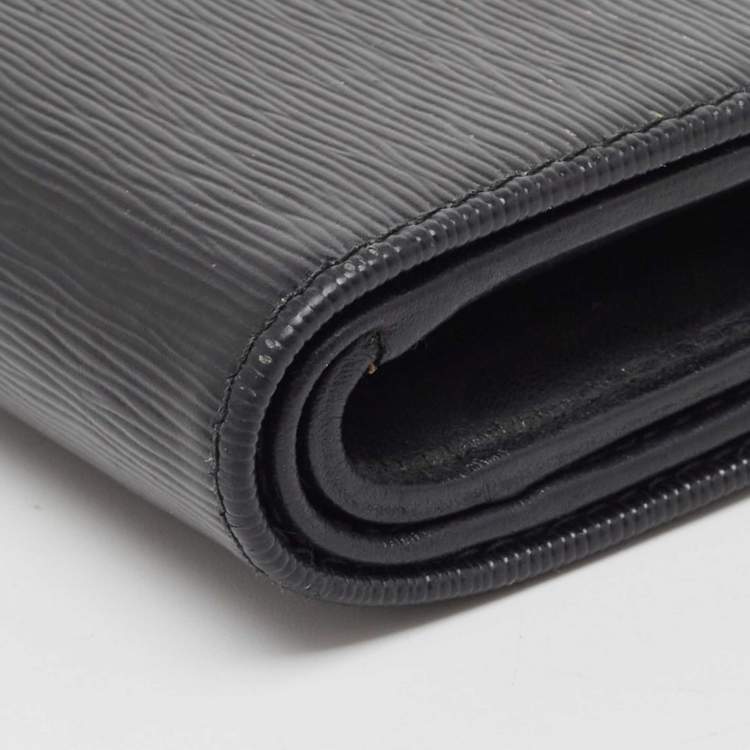 Pre Owned Prada Black Vitello Move Leather French Compact Wallet