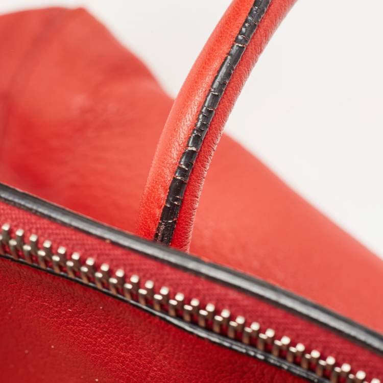Pre Owned Prada Red Leather Shopper Tote