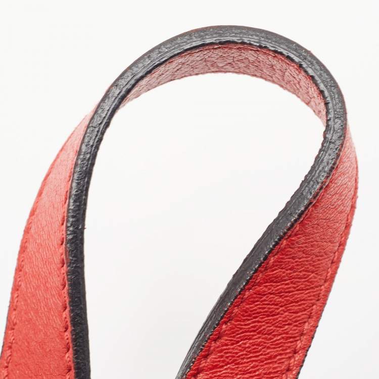 Pre Owned Prada Red Leather Shopper Tote