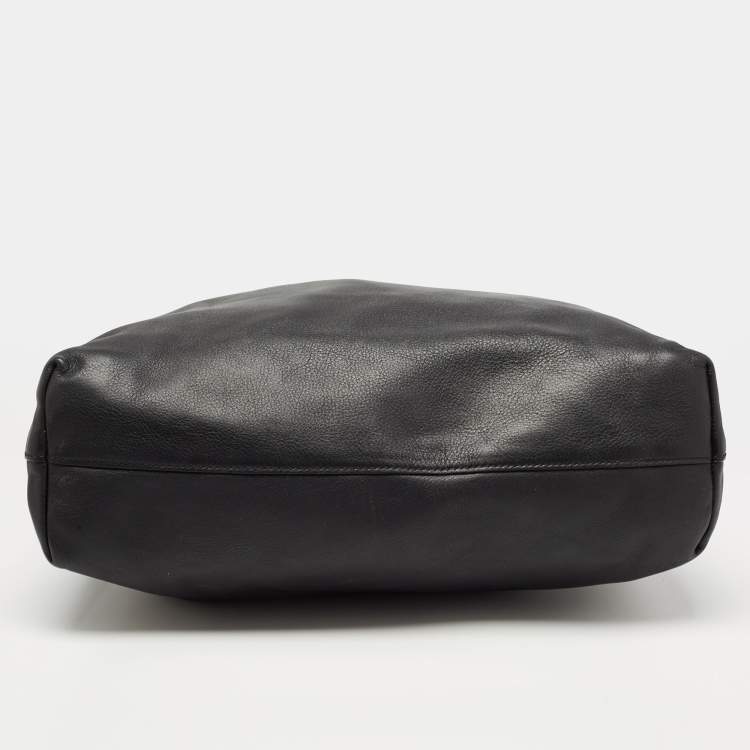 Pre Owned Prada Black Vitello Daino Leather Shopper Tote