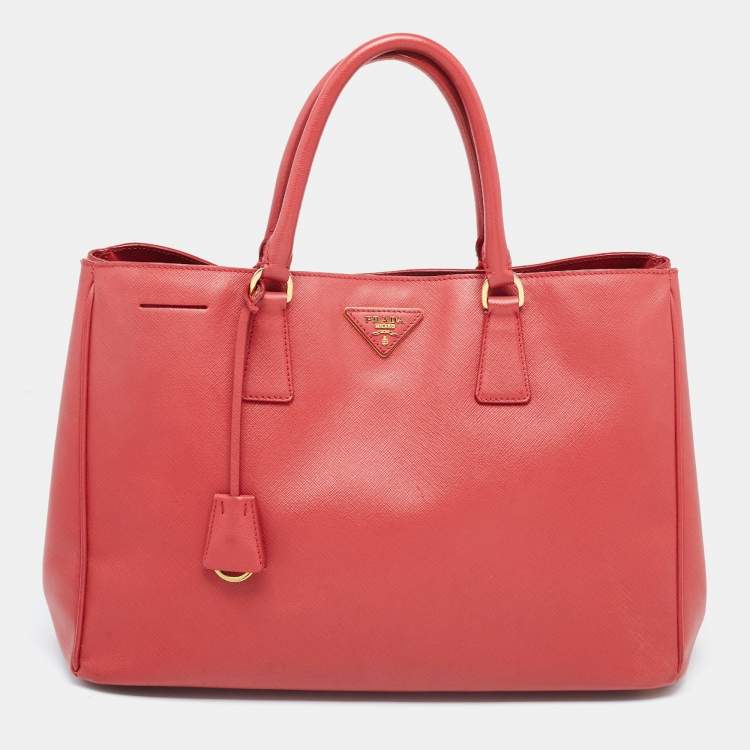 Prada Red Saffiano Lux Leather Large Gardener s Tote Prada TLC