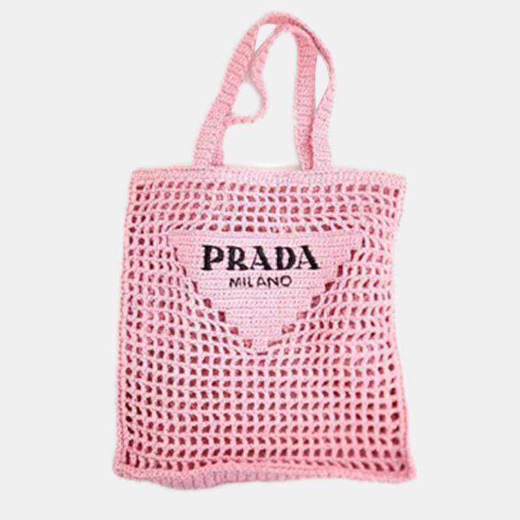 Prada on sale raffia bag