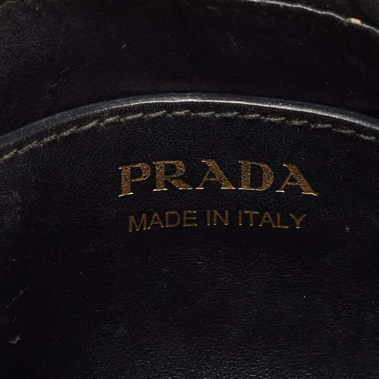 Pre Owned Prada Black Diagramme Leather Camera Bag