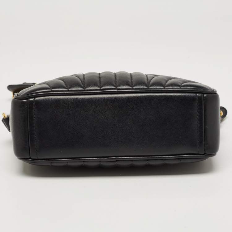 Pre Owned Prada Black Diagramme Leather Camera Bag