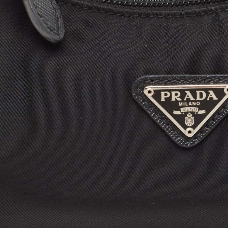Pre Owned Prada Black Nylon Mini Re-Edition 2000 Shoulder Bag