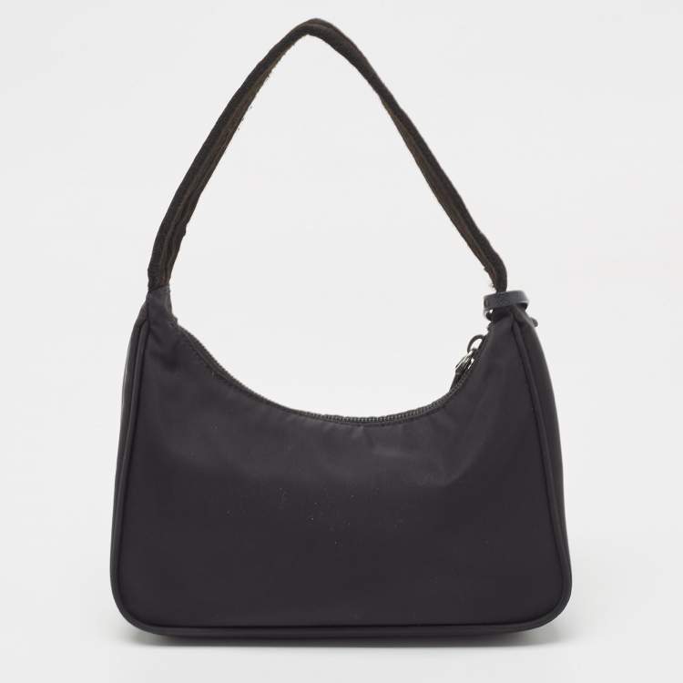 Pre Owned Prada Black Nylon Mini Re-Edition 2000 Shoulder Bag