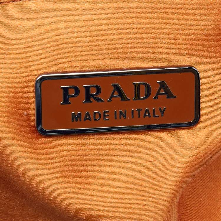 Pre Owned Prada Tan/Orange Leather Satchel