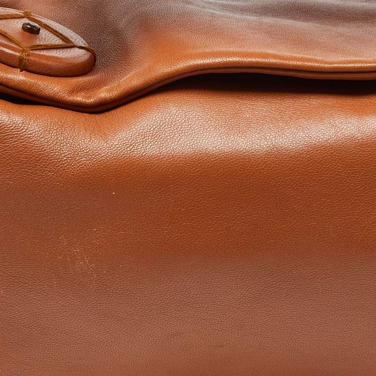 Pre Owned Prada Tan/Orange Leather Satchel