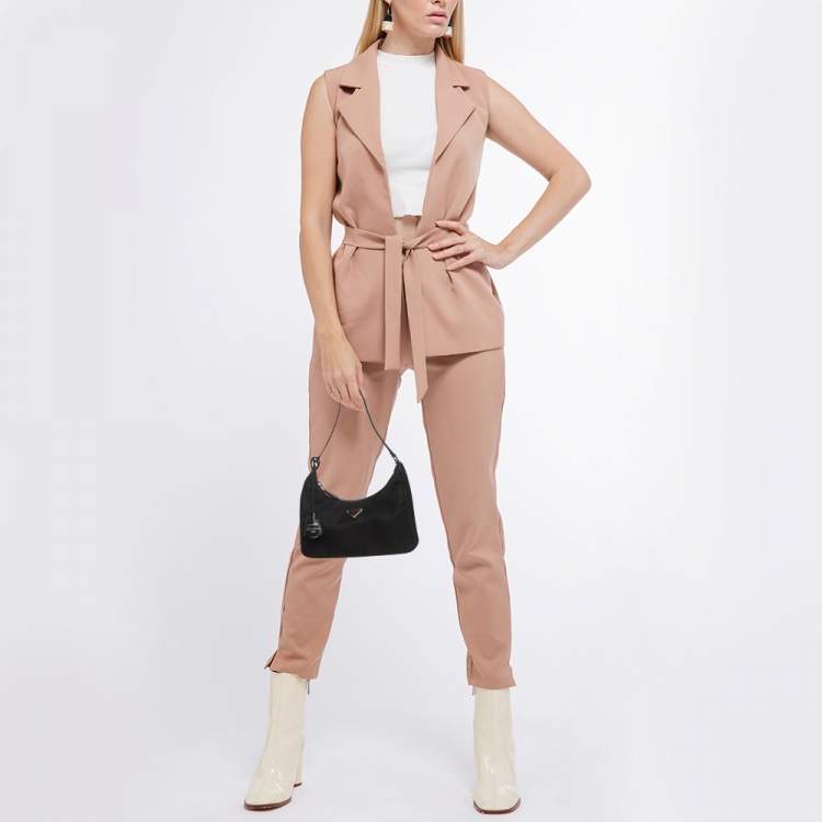 Pre Owned Prada Black Nylon Mini Re-Edition 2005 Shoulder Bag