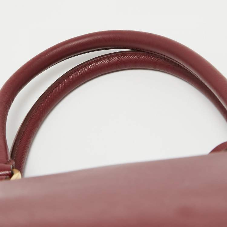 Pre Owned Prada Red Saffiano Leather Large Galleria Tote