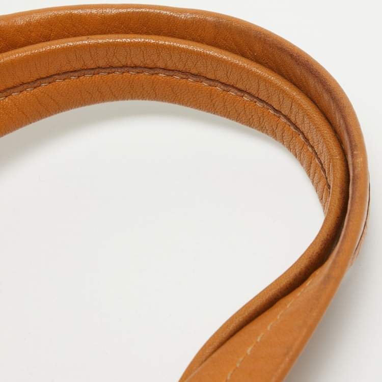 Pre Owned Prada Tan Vitello Daino Leather Side Zip Shopping Tote