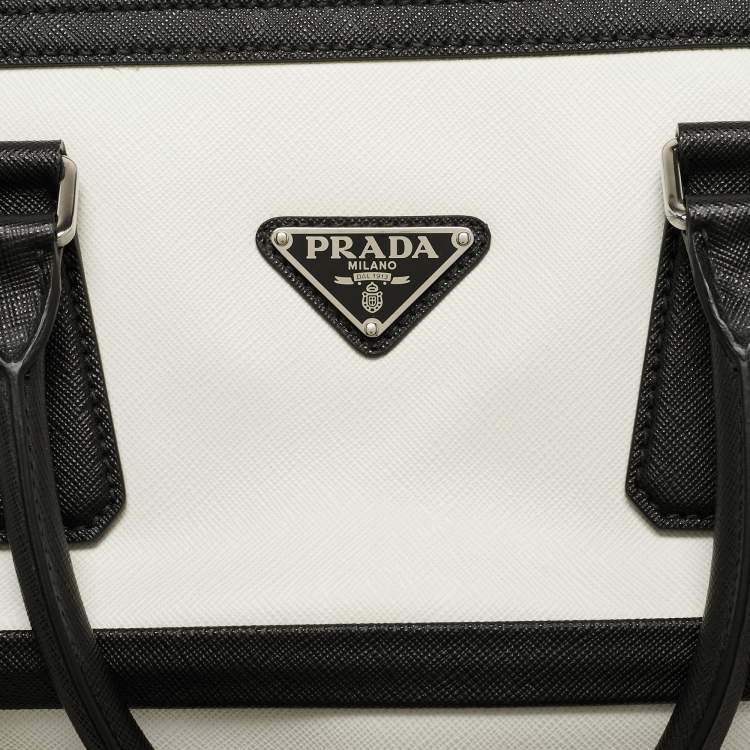 Pre Owned Prada Tricolor Saffiano Leather Travel Bag