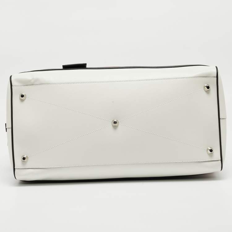 Pre Owned Prada Tricolor Saffiano Leather Travel Bag