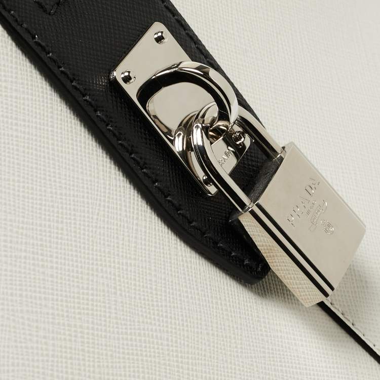 Pre Owned Prada Tricolor Saffiano Leather Travel Bag