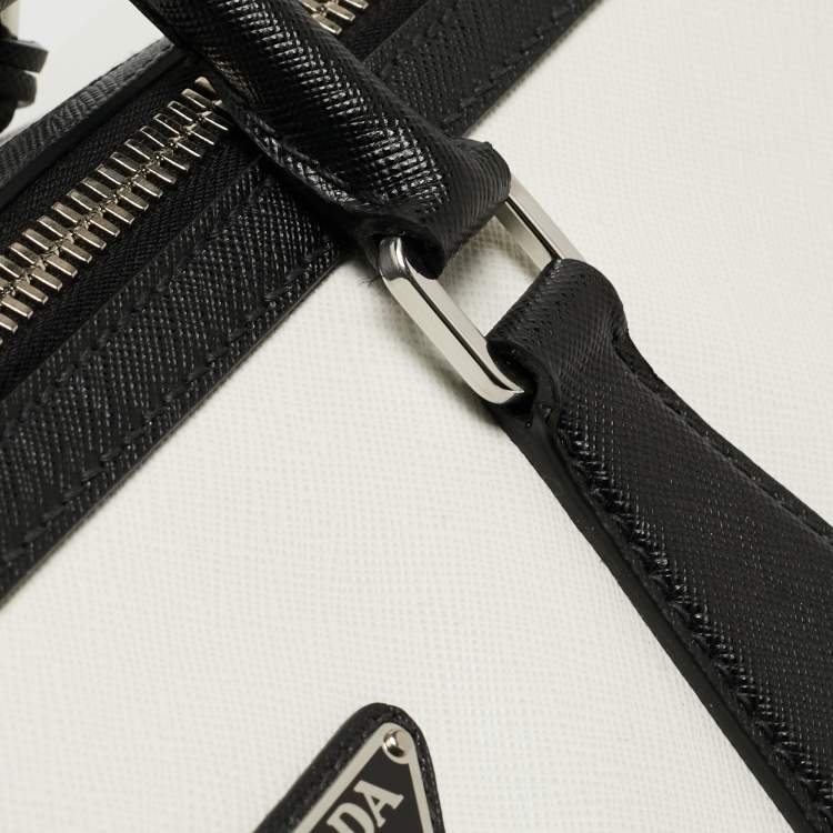 Pre Owned Prada Tricolor Saffiano Leather Travel Bag