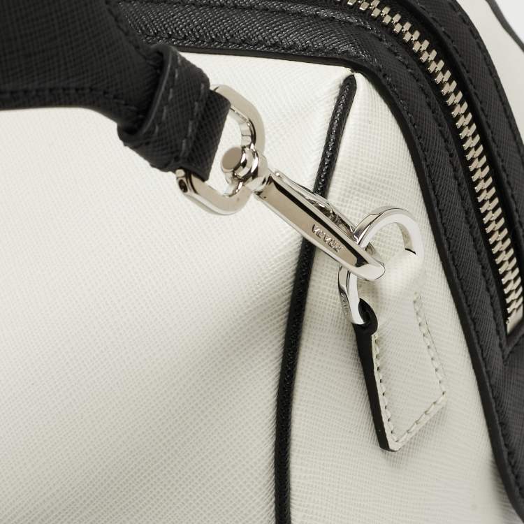 Pre Owned Prada Tricolor Saffiano Leather Travel Bag