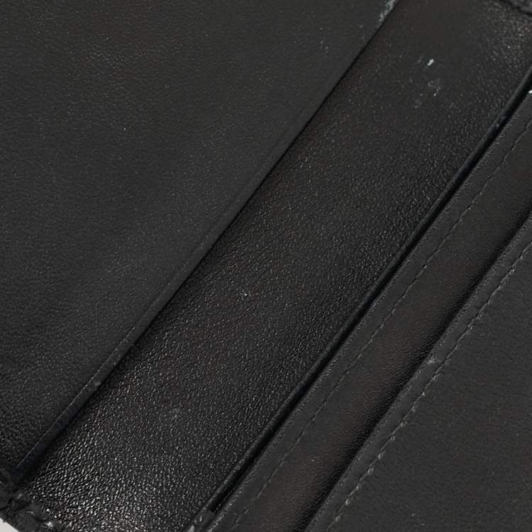 Pre Owned Prada Black Saffiano Leather Business Card Case
