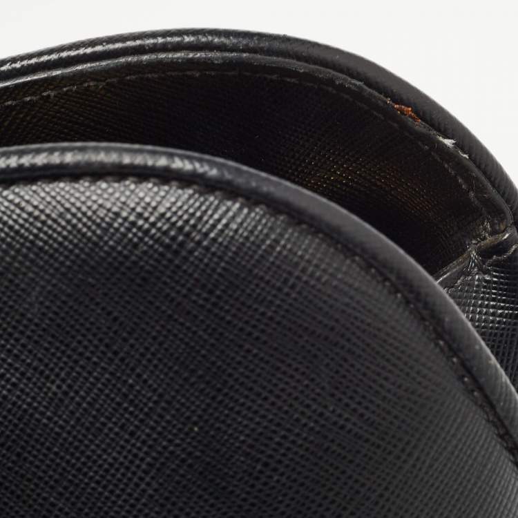 Pre Owned Prada Black Saffiano Leather Medium Promenade Satchel