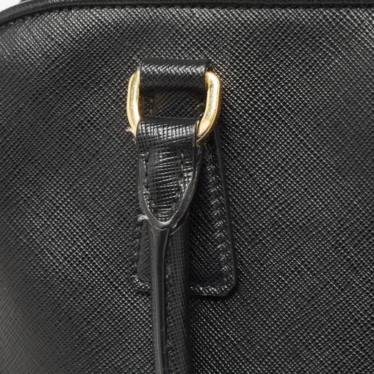 Pre Owned Prada Black Saffiano Leather Medium Promenade Satchel
