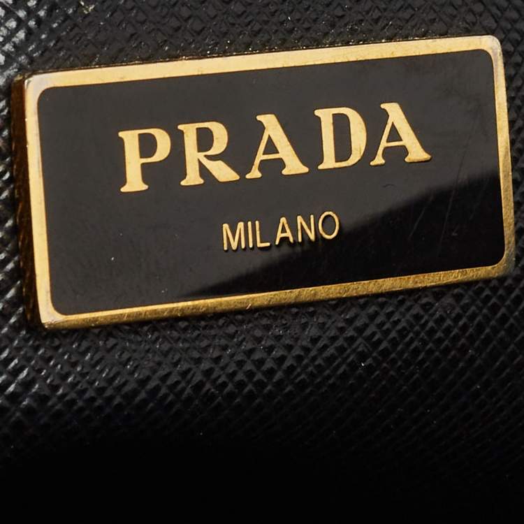 Pre Owned Prada Black Saffiano Leather Medium Promenade Satchel