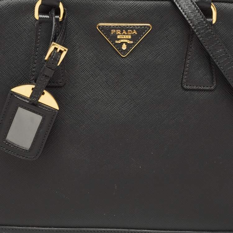 Pre Owned Prada Black Saffiano Leather Medium Promenade Satchel