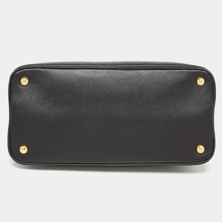 Pre Owned Prada Black Saffiano Leather Medium Promenade Satchel