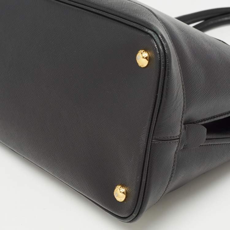 Pre Owned Prada Black Saffiano Leather Medium Promenade Satchel