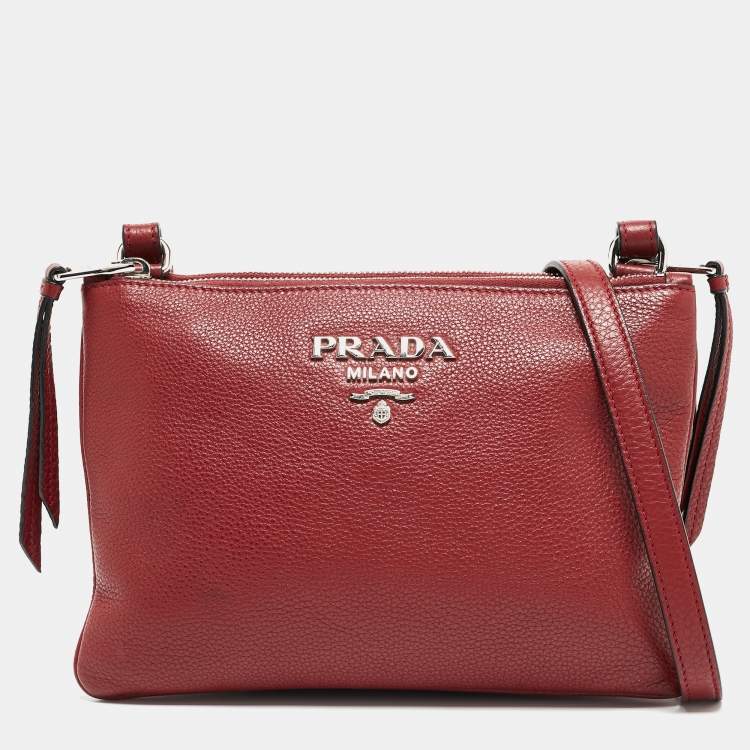 Prada double hotsell zip crossbody bag