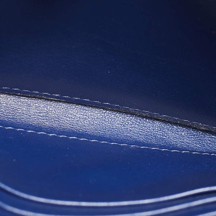 Pre Owned Prada Blue Quilted Nylon and Leather Logo Strap Wallet