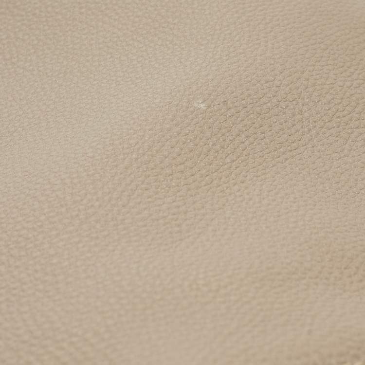 Pre Owned Prada Grey Vitello Daino Leather Side Pocket Zip Hobo