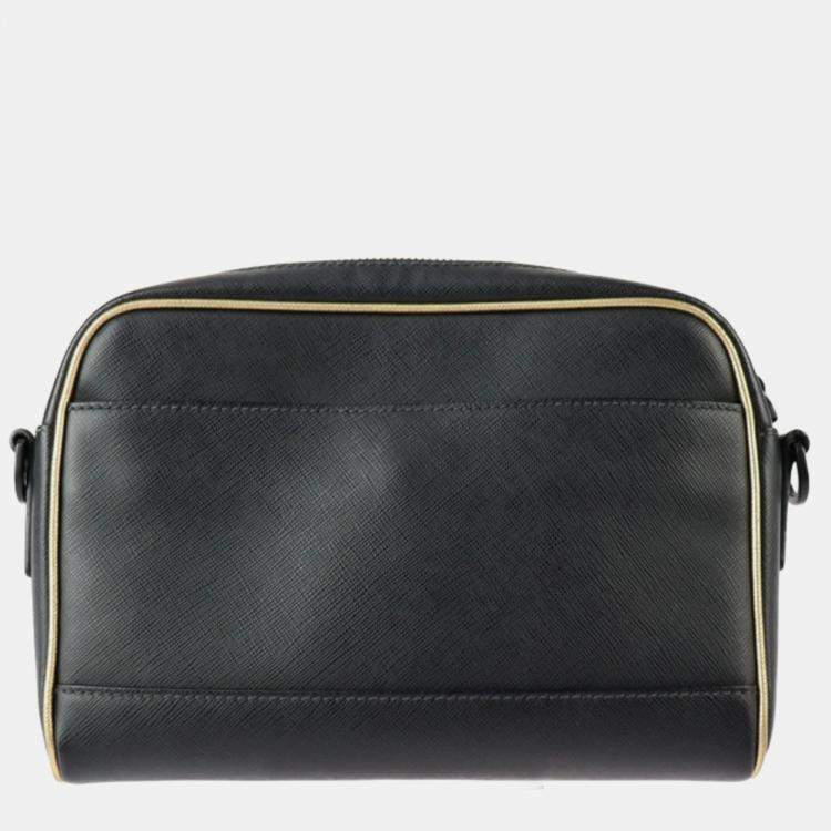 Pre Owned  Prada Black Leather Travel shoulder bag 