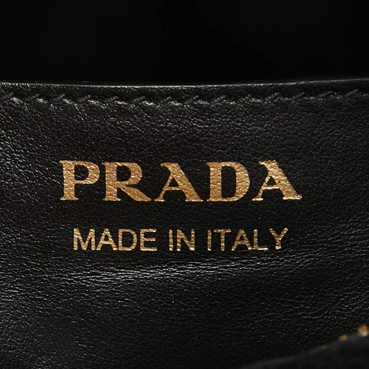 Pre Owned Prada Black Velvet and Leather Velluto Belt Bag