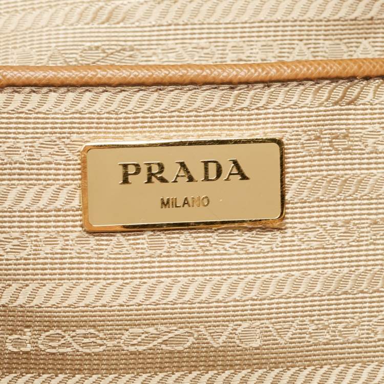 Pre Owned Prada Brown Saffiano Lux Leather Large Galleria Tote