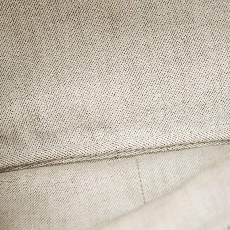 Pre Owned Prada Grey/Black Denim Canapa Tote