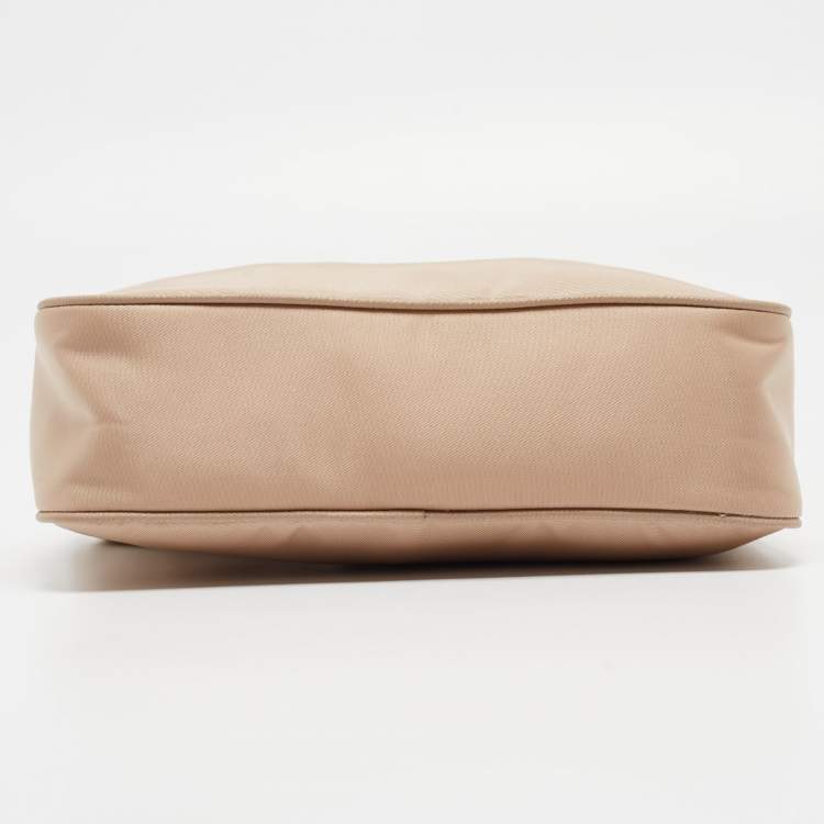 Pre Owned Prada Beige Nylon and Leather Re-Edition 2005 Shoulder Bag
