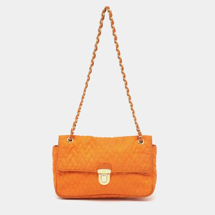 Prada nylon hotsell bag orange