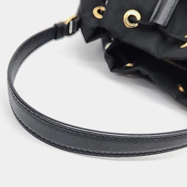 Pre Owned Prada Re-Nylon Bucket Tote/Crossbody Bag (1BH038)
