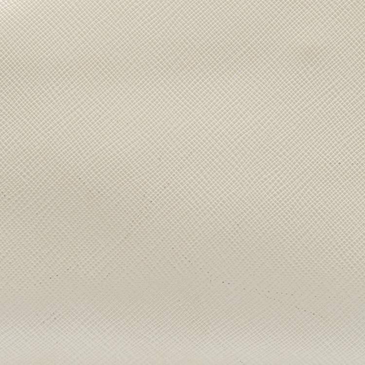 Pre Owned Prada White Saffiano Leather Large Galleria Tote