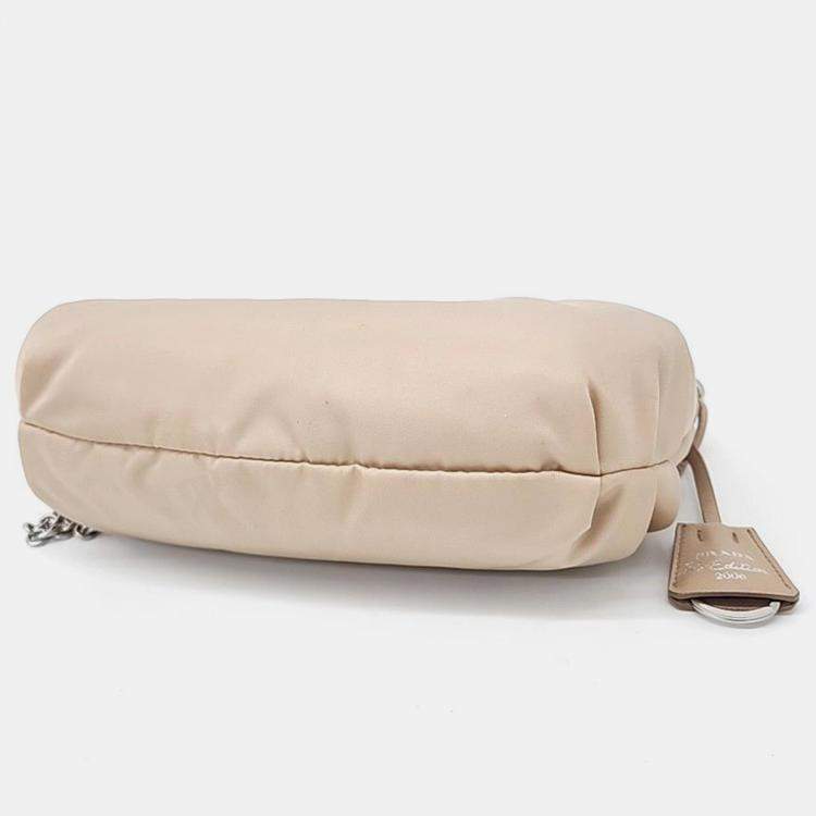 Pre Owned Prada Beige Tessuto Fabric Hobo Bag